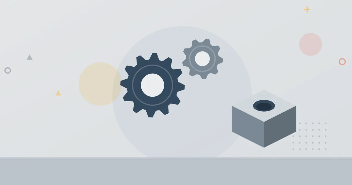 Illustration: meshing gears and a milled metal part – mechanical engineering and metal industry