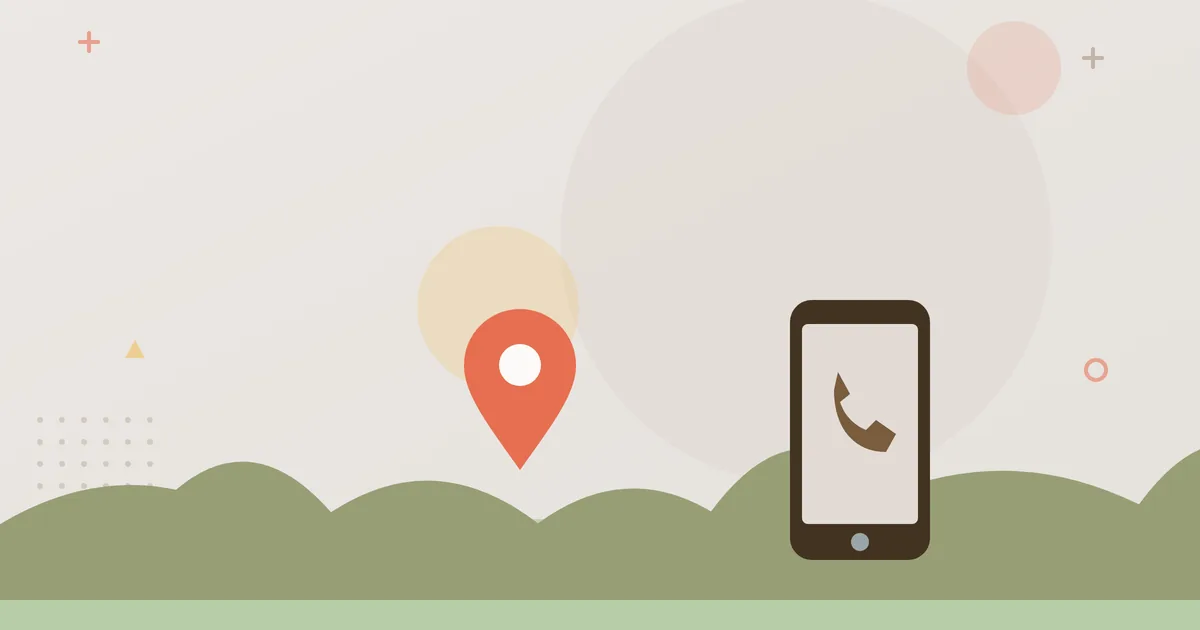 Illustration: Eifel-Landschaft mit Standortmarkierung und Telefon – Kontakt zum Verputzfachbetrieb Alexander Juhn in Ulmen
