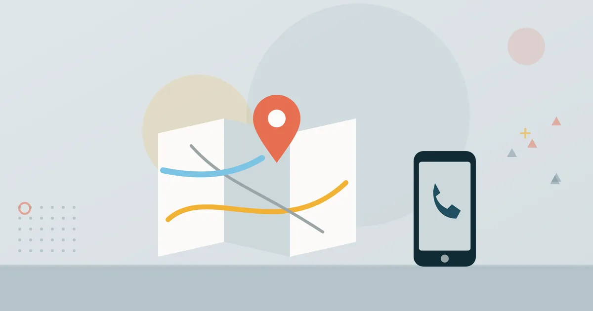 Illustration: Landkarte mit Standortmarkierung und Smartphone – Kontakt und Anfahrt, ZMD Innenausbau GmbH in Monheim am Rhein